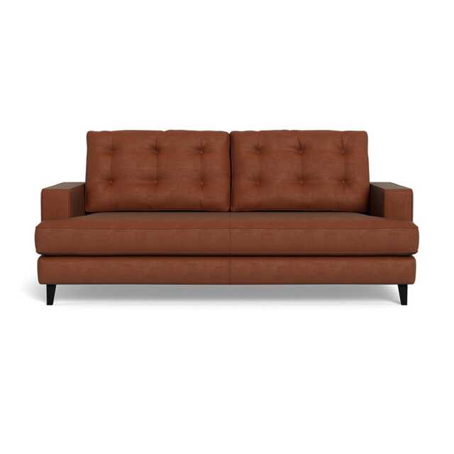 Heal's Mistral 3 Seater Sofa Smart Luxe Velvet Tawny Black Feet - image 1