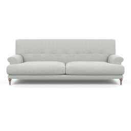 Scp Oscar 3 Seater Informal Sofa Melton Wool Limestone Walnut Feet