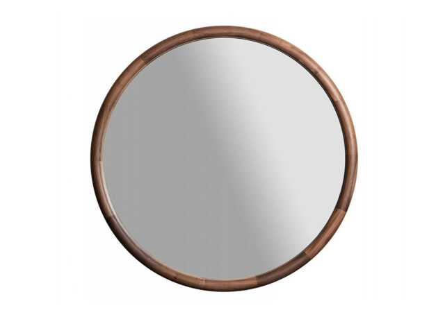 Porada Giove Round Wall/Floor Mirror Walnut - image 1