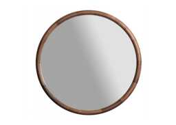 Porada Giove Round Wall/Floor Mirror Walnut - thumbnail 1