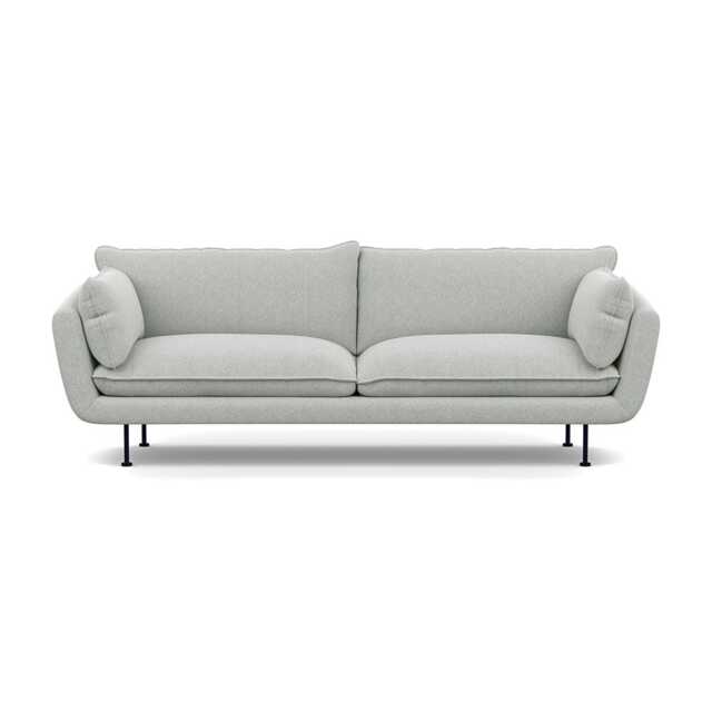 Heal's Allora 4 Seater Sofa Melton Wool Limestone Black Feet