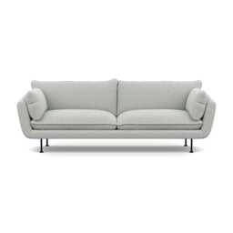 Heal's Allora 4 Seater Sofa Melton Wool Limestone Black Feet