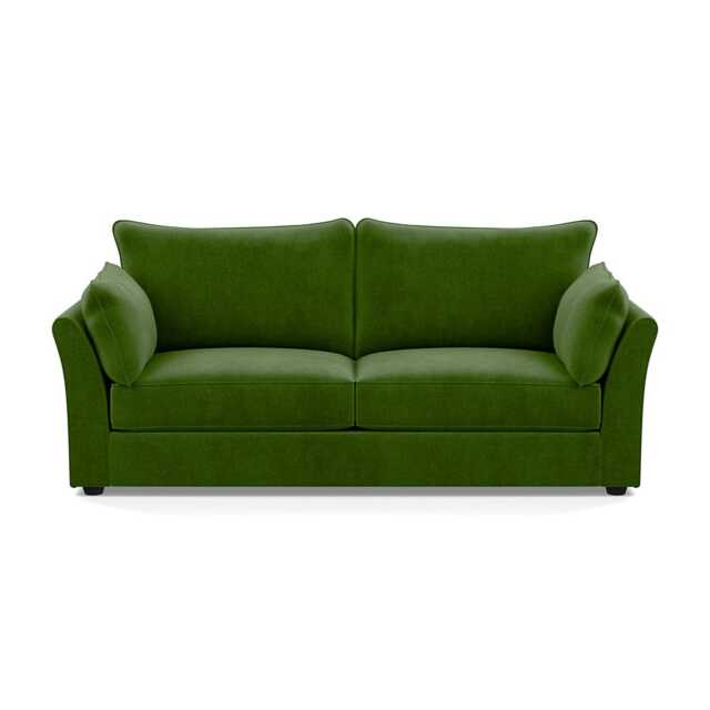 Heal's Tailor 4 Seater Sofa Smart Luxe Velvet Grass Black Feet