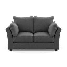 Heal's Tailor 2 Seater Sofa Melton Wool Granite Black Feet