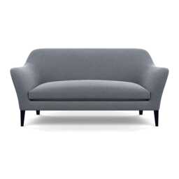 Heal's Wallis 3 Seater Sofa Boucle Steel Black Painted Oak Feet