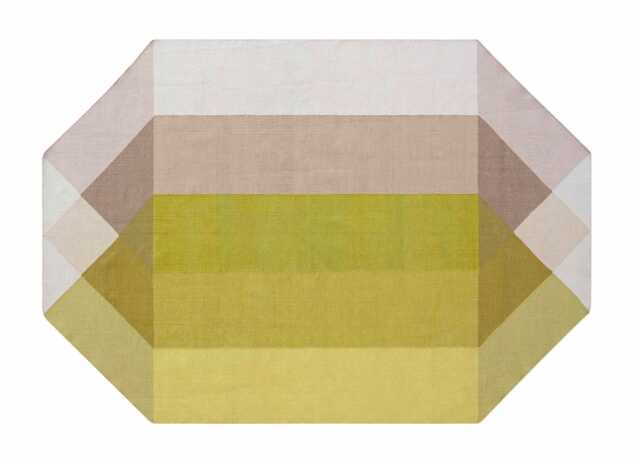 GAN Diamond Kilim Rug Pink & Yellow 170 x 220cm