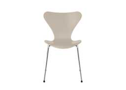 Fritz Hansen Series 7 Chair Coloured Ash Light Beige Chrome Legs