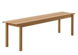 Muuto Linear Outdoor Steel Bench Large Burnt Orange