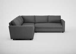 Heal's Nimbus II Full Corner Sofa Melton Wool Shale Black Feet
