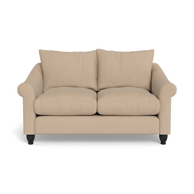 Heal's Devon 2 Seater Capelo Linen-Cotton Bamboo Black Feet