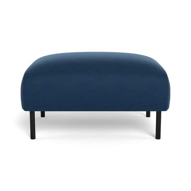 Heal's Alto Ottoman Capelo Linen-Cotton Inkspot Black Feet - image 1