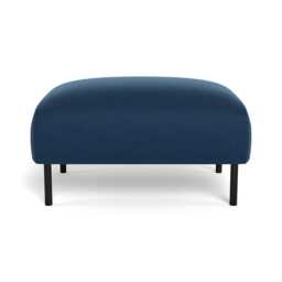 Heal's Alto Ottoman Capelo Linen-Cotton Inkspot Black Feet