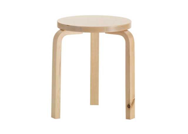 Stool 60 Natural Lacquered Wild Birch