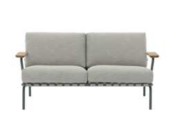 Muuto Settle Outdoor 2 Seater Sofa in Ribbed Weave 2/Dark Green