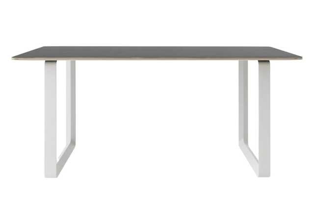 Muuto 70/70 Table 170 x 85cm in Black with White Legs