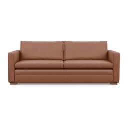Heal's Palermo 4 Seater Sofa Siena Cotton Clay Walnut Feet