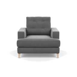 Heal's Mistral Armchair Smart Velvet Mercury Natural Feet