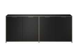 Ligne Roset Dita Sideboard Black Lacquer Bronze Frame