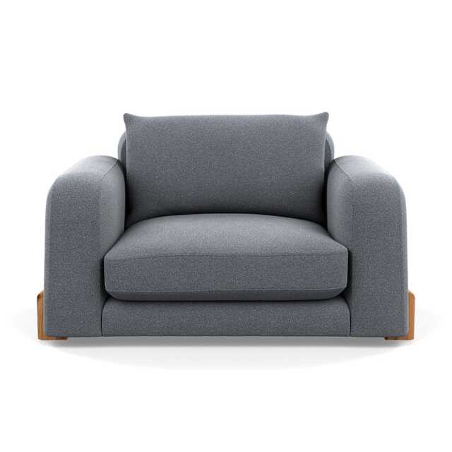 Heal's Nuvola Loveseat Boucle Steel Natural Oak Feet