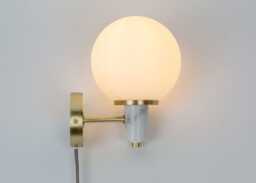 Heal's Globe Wall Light White Marble - thumbnail 2