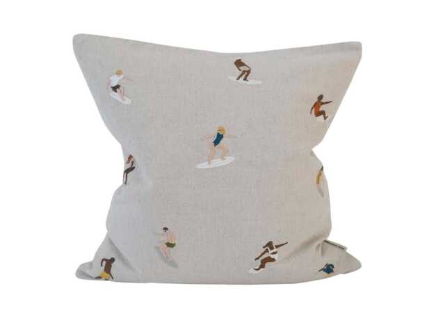 Fine Little Day Surfers Embroidered Cushion 45 x 45cm