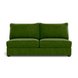 Heal's Tailor Large Armless Unit Smart Luxe Velvet Grass Black Feet