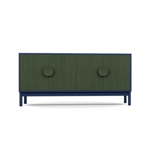 Heal's Tinta Sideboard Green Stain Frame Blue Stain Doors - image 1