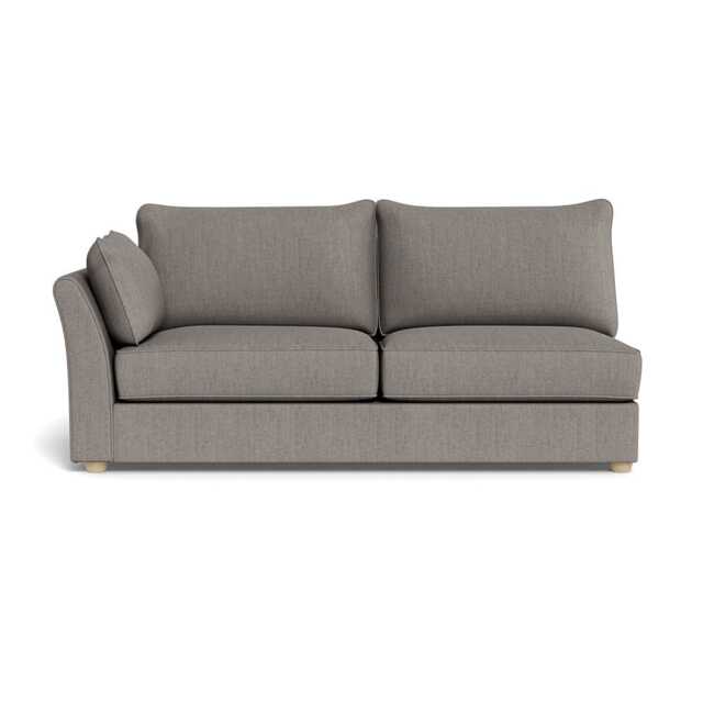 Heal's Tailor Large Left Hand Facing Corner Unit Broad Weave Pebble Natural Feet - image 1