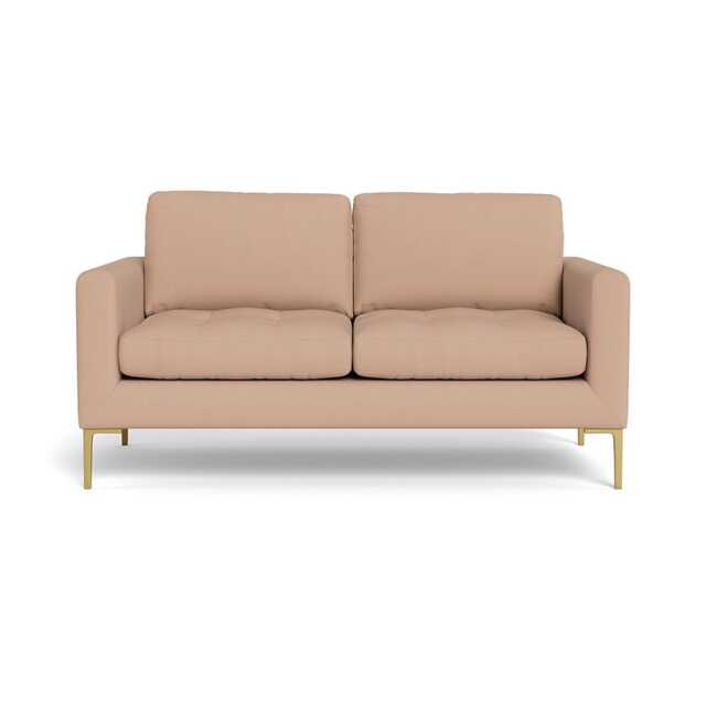 Heal's Eton 2 Seater Sofa Capelo Linen-Cotton Rosedale Brass Feet