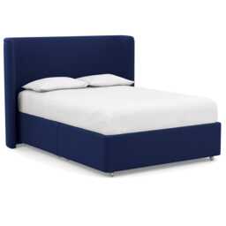 Heal's Deep Divan King Melton Wool New Navy 2 Footend