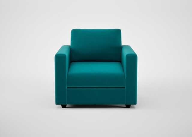 Heal's Nimbus II Armchair Smart Velvet Petrol Black Feet