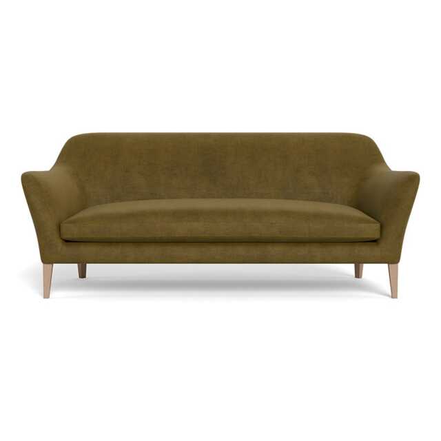 Heal's Wallis 4 Seater Sofa Smart Luxe Velvet Peridot Natural Oak Feet - image 1