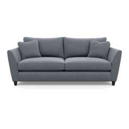 Heal's Torino 4 Seater Sofa Boucle Steel Black Feet
