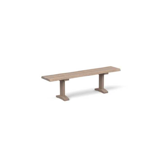 Heal's Lisbon Bench 200x35cm Grey Oiled Oak Natural Edge Not Filled