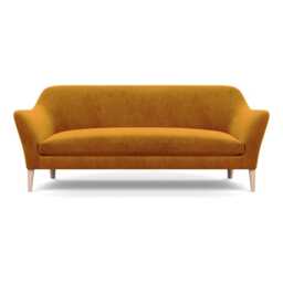 Heal's Wallis 4 Seater Sofa Smart Luxe Velvet Cognac Natural Ash Feet - thumbnail 2