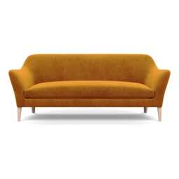 Heal's Wallis 4 Seater Sofa Smart Luxe Velvet Cognac Natural Ash Feet - thumbnail 1