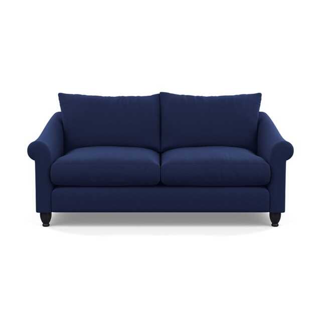 Heal's Devon 3 Seater Melton Wool New Navy Black Stain Beech Feet