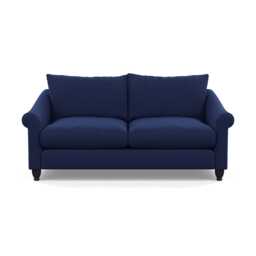 Heal's Devon 3 Seater Melton Wool New Navy Black Stain Beech Feet