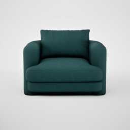 Heal's Rafi Swivel Armchair Brushed Cotton Pine
