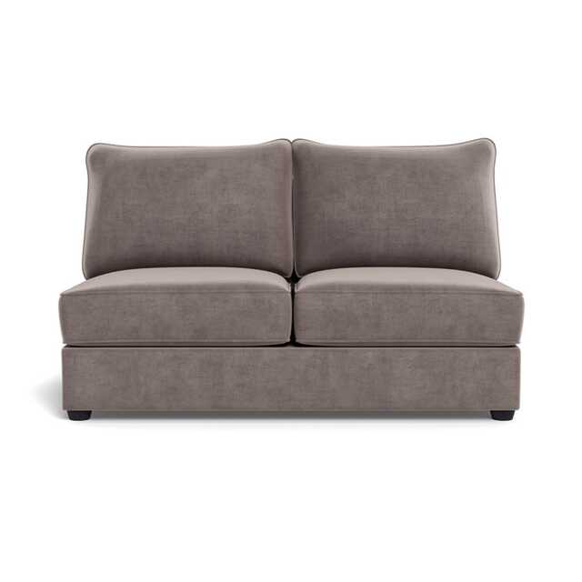 Heal's Tailor Medium Armless Unit Smart Luxe Velvet Mushroom Black Feet