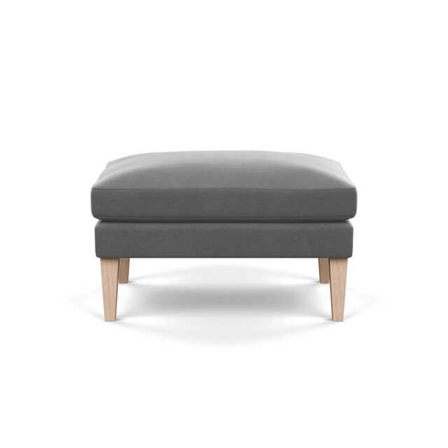 Heal's Wallis Ottoman Smart Velvet Mercury Natural Oak Feet