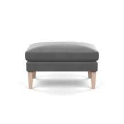 Heal's Wallis Ottoman Smart Velvet Mercury Natural Oak Feet