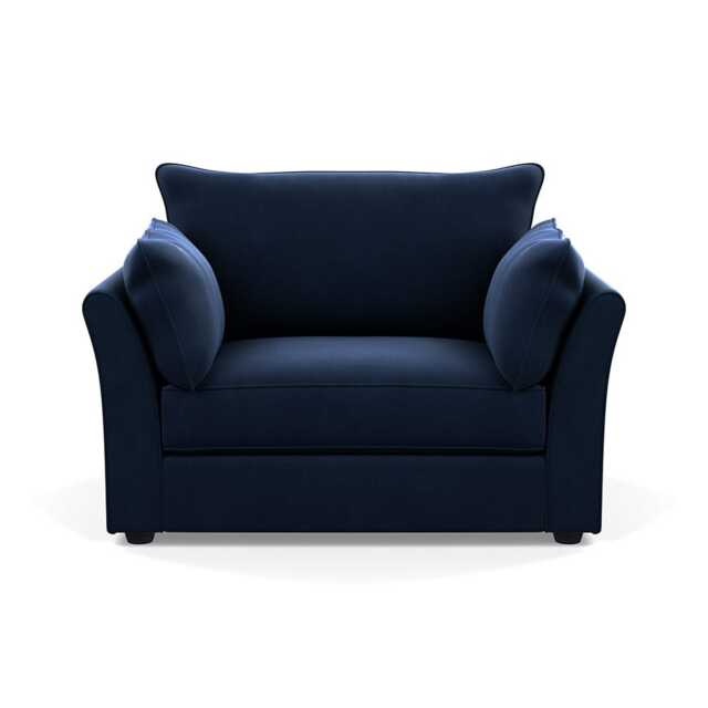 Heal's Tailor Loveseat Smart Velvet Dusk Black Beech Feet