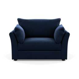 Heal's Tailor Loveseat Smart Velvet Dusk Black Beech Feet