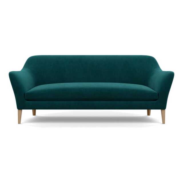 Heal's Wallis 4 Seater Sofa Smart Luxe Velvet Ocean Tinted Ash Feet - image 1