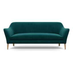 Heal's Wallis 4 Seater Sofa Smart Luxe Velvet Ocean Tinted Ash Feet - thumbnail 2