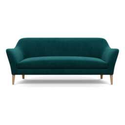 Heal's Wallis 4 Seater Sofa Smart Luxe Velvet Ocean Tinted Ash Feet - thumbnail 1