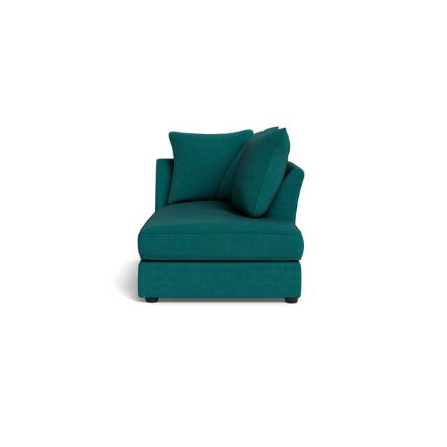 Heal's Tailor Right Hand Facing Chaise Unit  Brushed Cotton Pine Black Feet