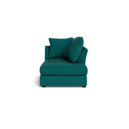 Heal's Tailor Right Hand Facing Chaise Unit  Brushed Cotton Pine Black Feet