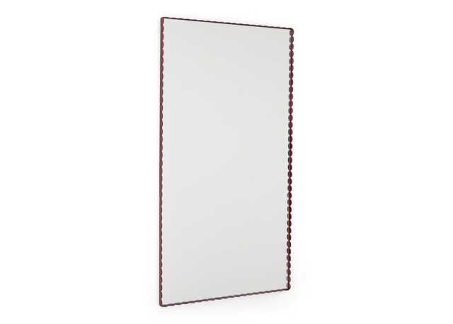 HAY Arcs Wall Mirror Rectangle Burgundy 133 x 72cm